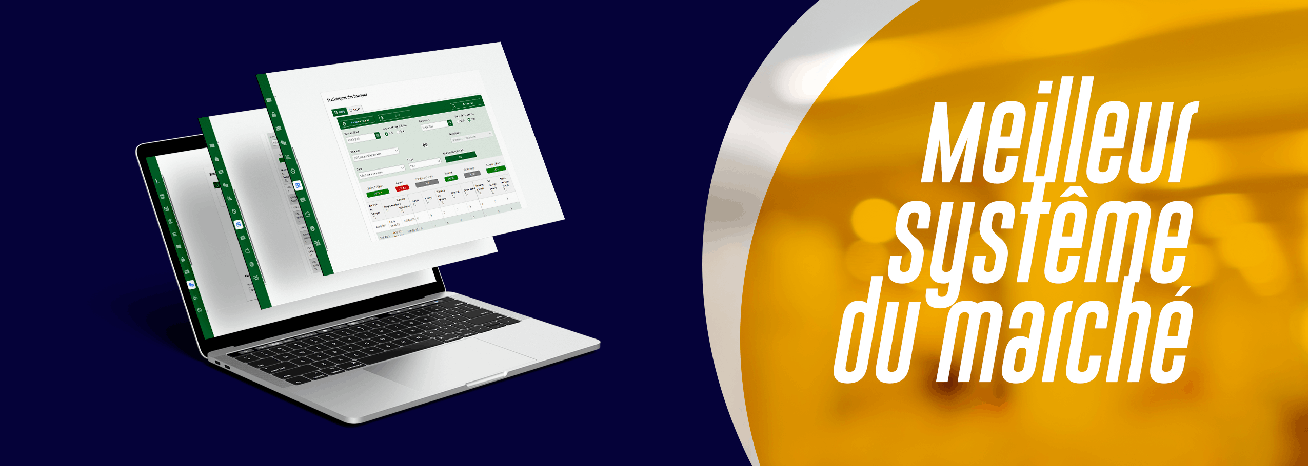 Ordinateur portable affichant le logiciel de gestion GAAS — Meilleur système du marché